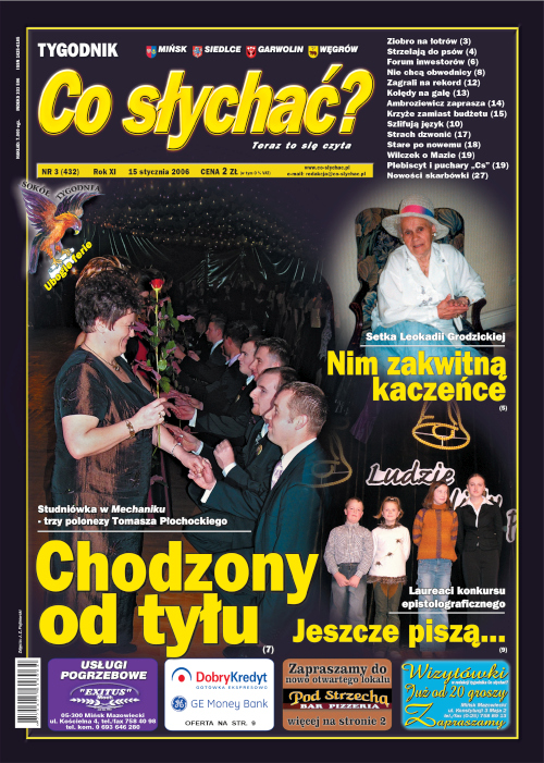 Okładka gazety Co słychać? - nr 3 (432) 2006